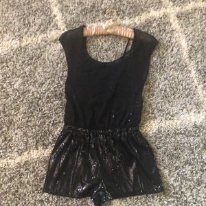 Back sequin party suit romper